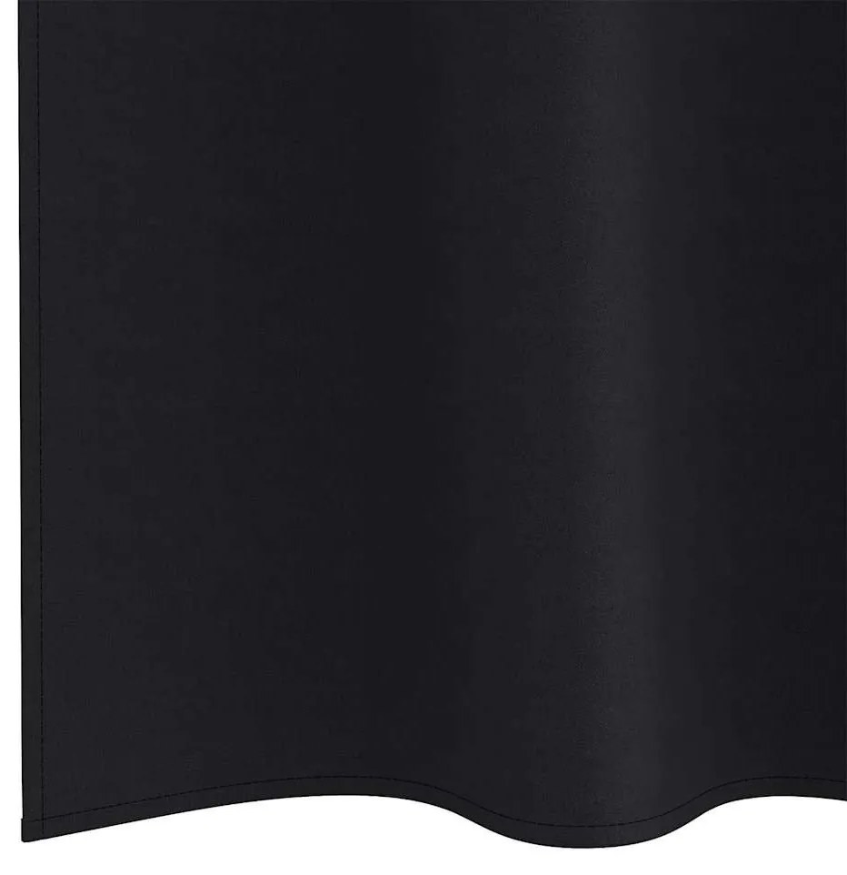 Függönyök függönyökkel 2 pcs Fekete 140x140cm Poliészter