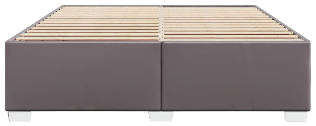 szürke műbőr ágykeret 200x200 cm