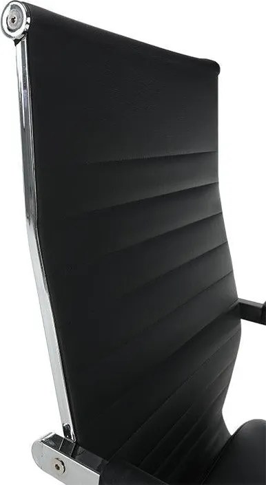 Irodai szék, textilbőr/fém, fekete/króm, FARAN