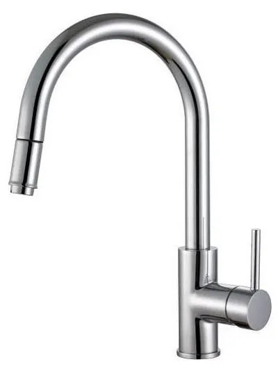 ALVEUS 1129021 - DELOS 38 cm mosogató csaptelep kihúzható zuhannyal, króm