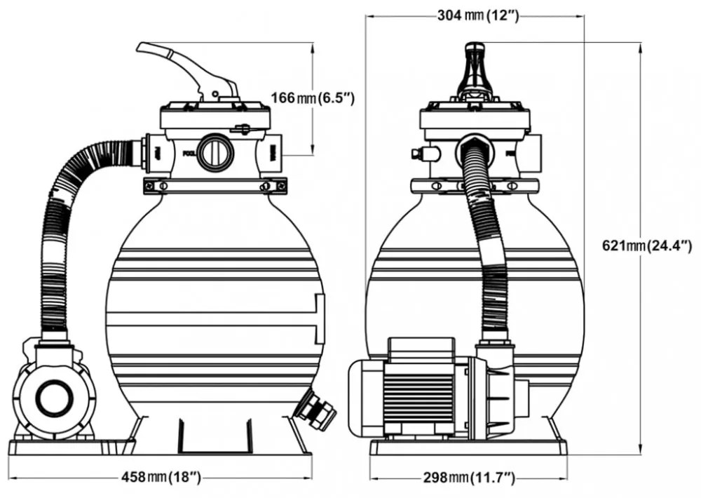 2 db homokszűrő szivattyú 400 W 11000 l/óra