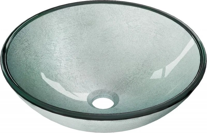 Mexen Mira üveg pult feletti mosdókagyló 42 x 42 cm, ezüst - 24124211