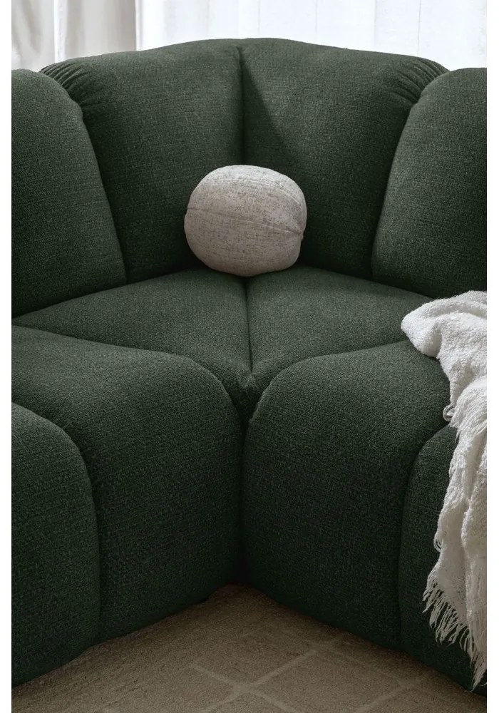 Sötétzöld sarokkanapé (bal oldali-U alakú) Shell – Miuform