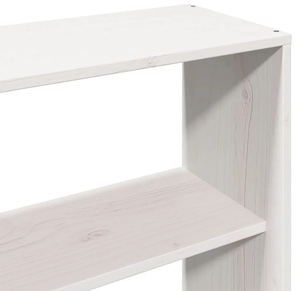 fehér tömör fenyőfa fejtámla tárolóval 200 cm