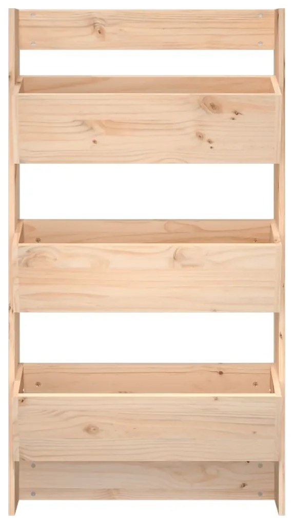 3 szintes tömör fenyőfa fali virágtartó 60 x 18,5 x 110 cm