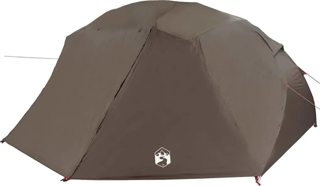 vidaXL Horgászsátor Barna 514 x 465 x 187 cm Poliészter és üvegszál