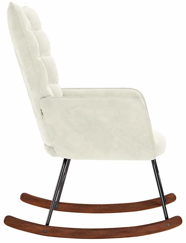 krémszínű bársony hintaszék