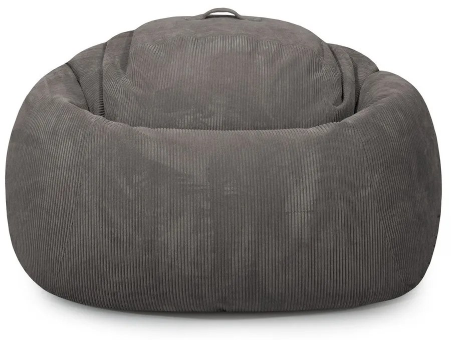 Világosszürke kordbársony babzsákfotel Roll 190 – SLOWDOWN