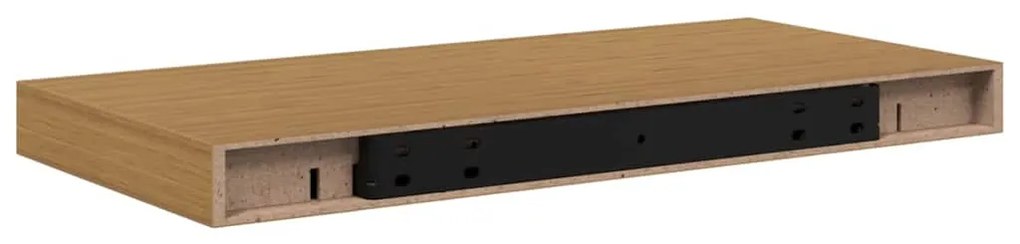 vidaXL Falpolc Falra szerelhető 2 pcs Bézs 50 x 23 x 4 cm Faanyag