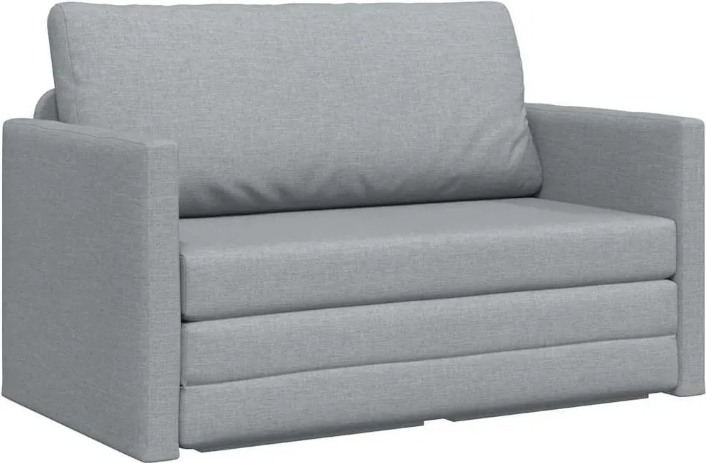 vidaXL Kanapéágy 110cm Világosszürke szövet