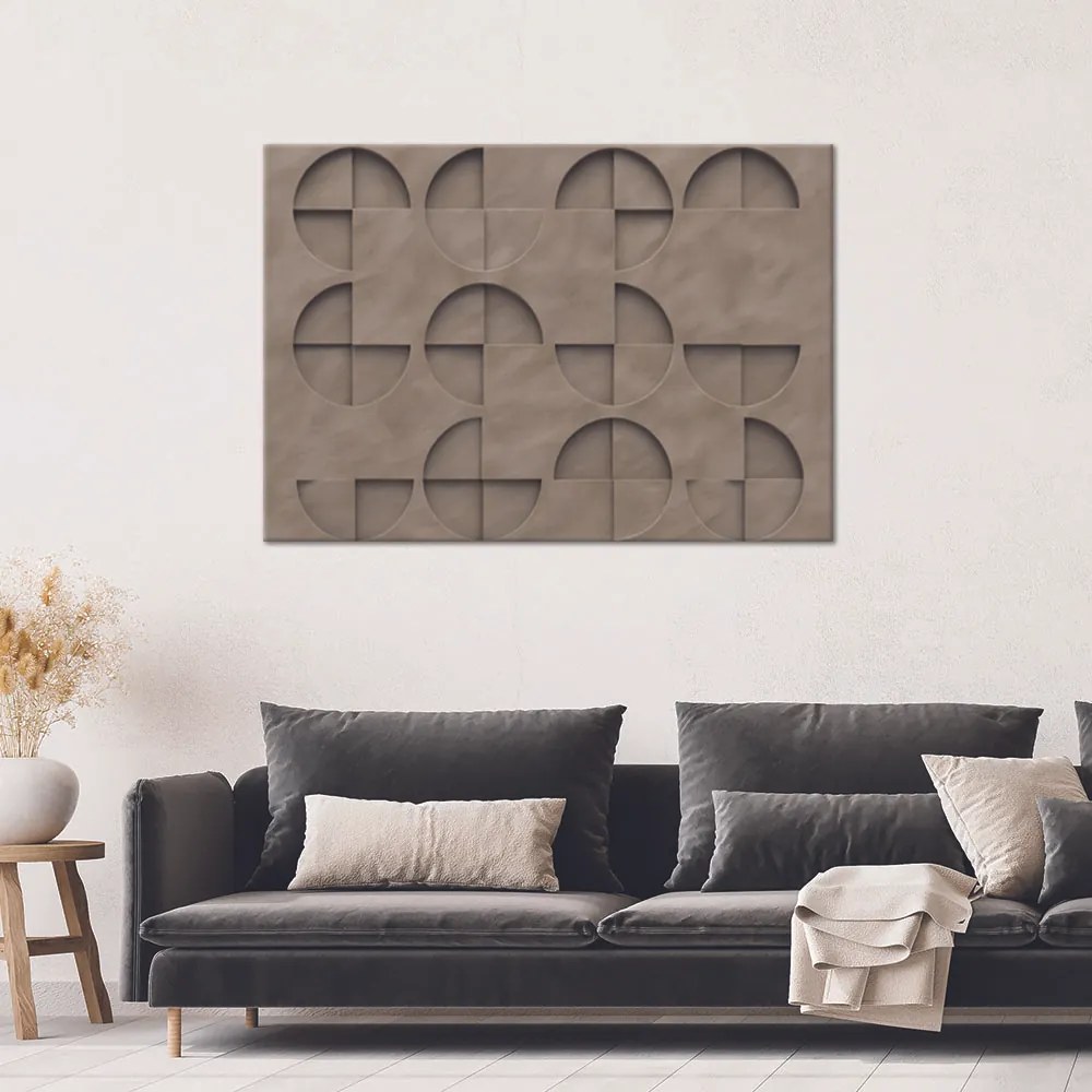 Gario Vászonkép Körök absztrakció 3D Méret: 100 x 70 cm