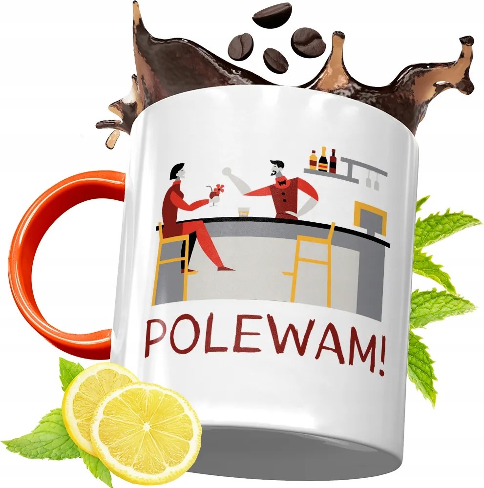 Narancssárga Bögre Csaposnak Ajándék fényképes nyomattal