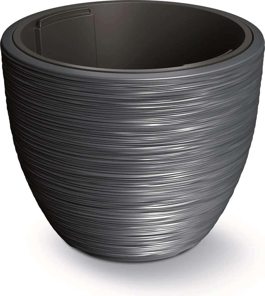 Műanyag kaspó Furu 40 betéttel Prosperplast 39 cm x 39 x 32 cm