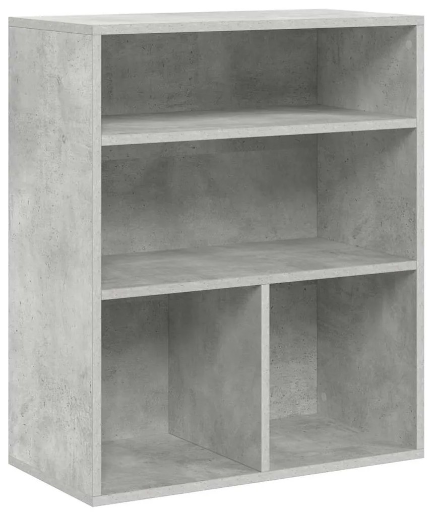 könyvszekrény betonszürke 60x30x71,5 cm szerelt fa