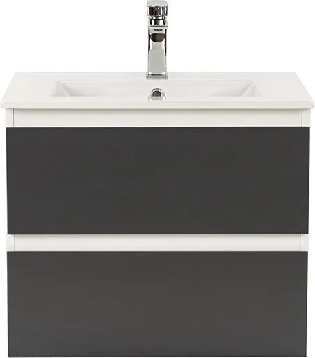 Vario Forte 60 alsó szekrény mosdóval fehér-antracit