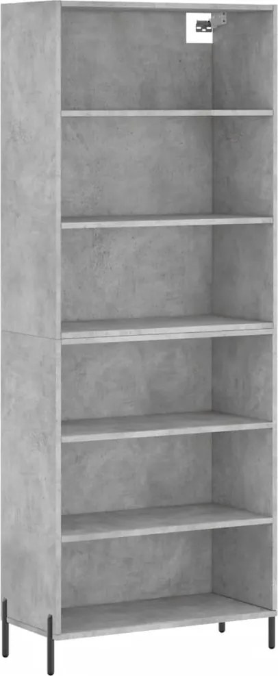 vidaXL betonszürke szerelt fa magasszekrény 69,5x32,5x180 cm