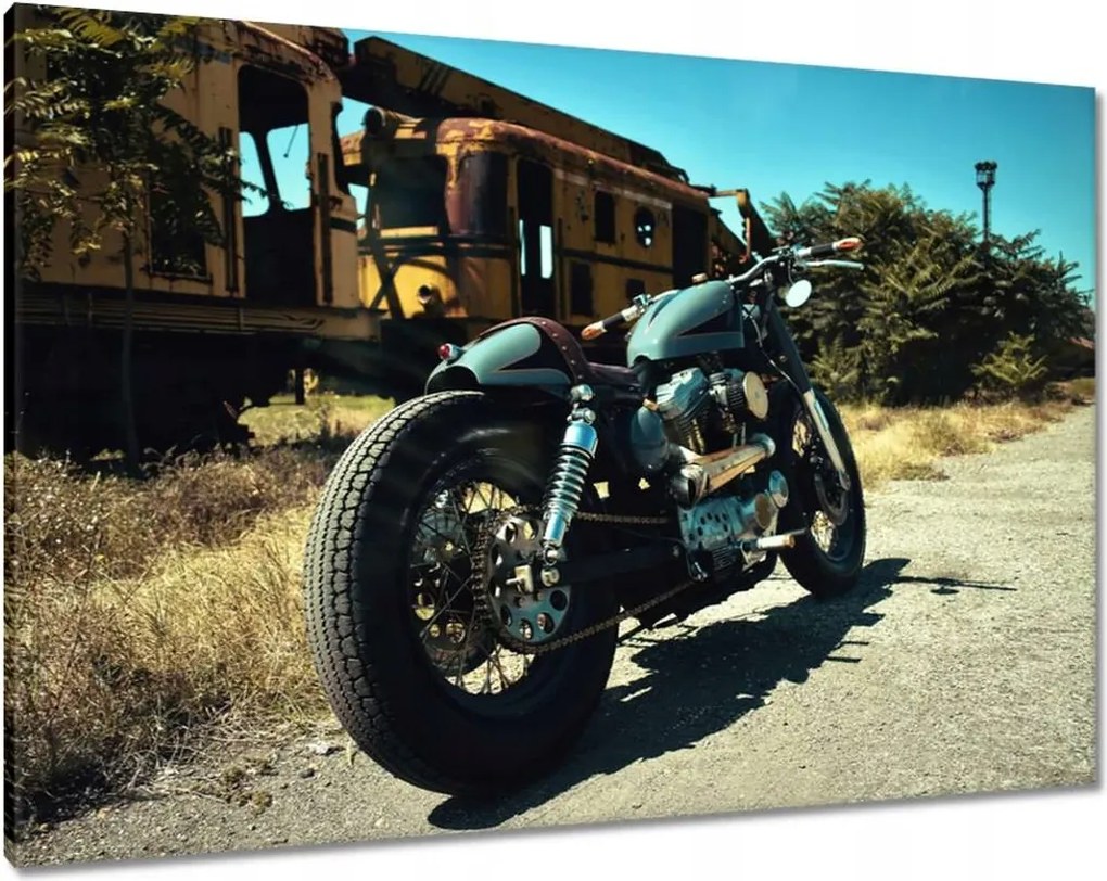 Vászonkép 100x70 Klasszikus motorkerékpár Motor