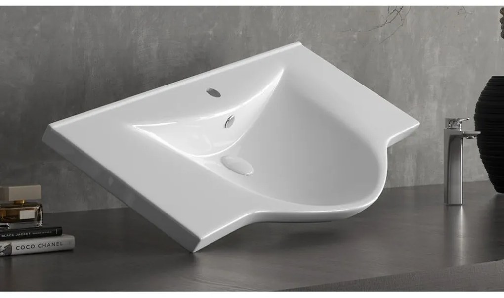 Sanovit ALBATROS - porcelán mosdókagyló - 55 x 45 cm