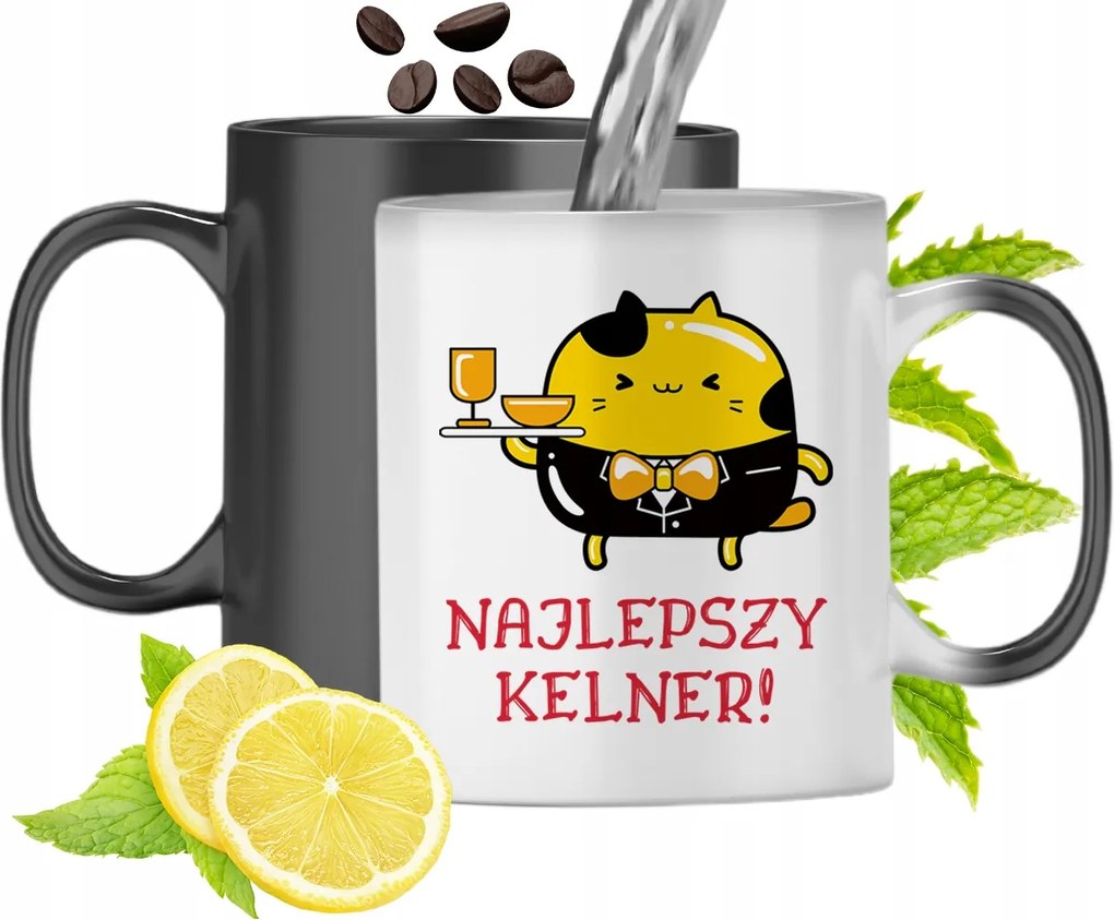 Mágikus Bögre Pincérnek Színváltós, fényképes nyomattal