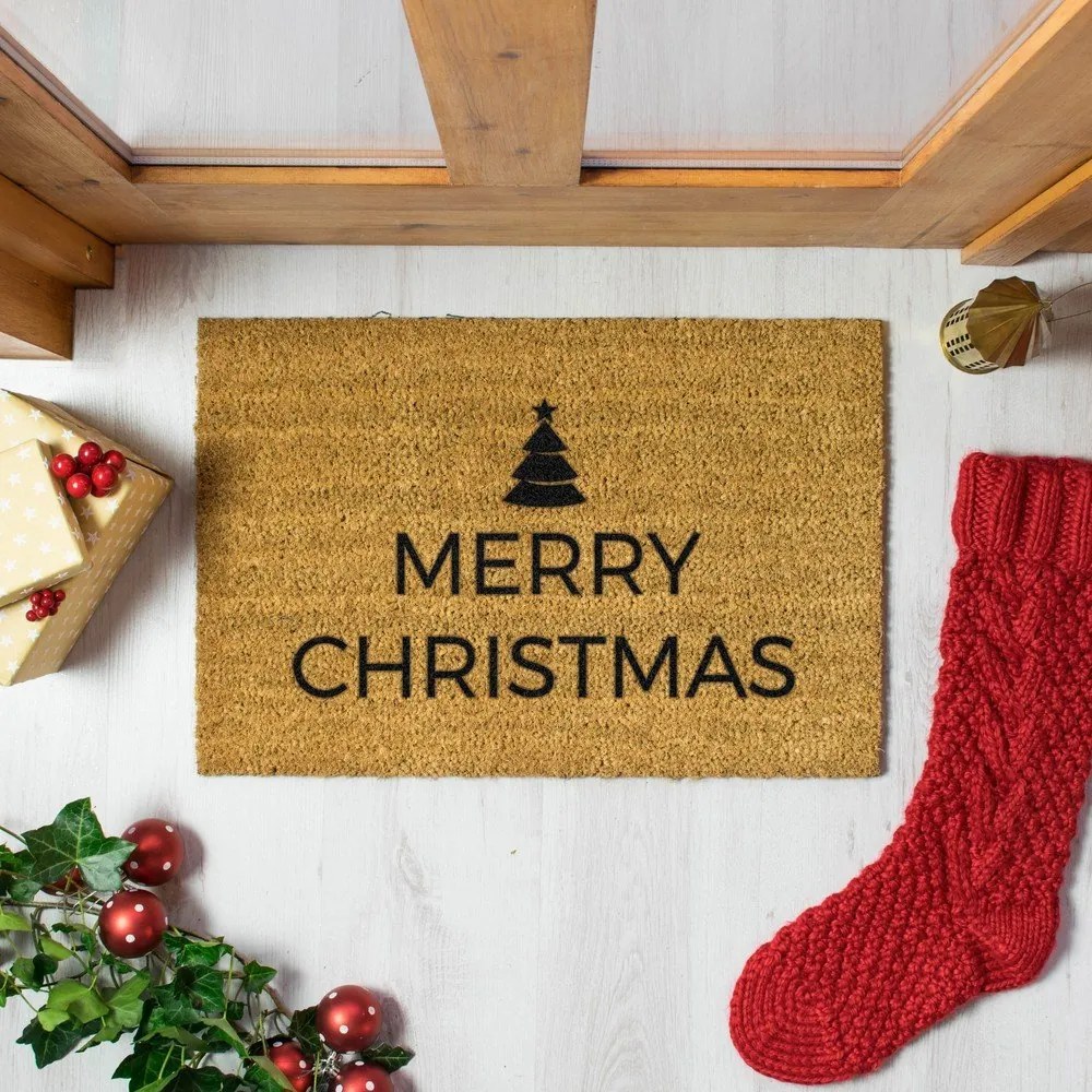 Kókuszrost lábtörlő karácsonyi mintával 40x60 cm Merry Christmas – Artsy Doormats