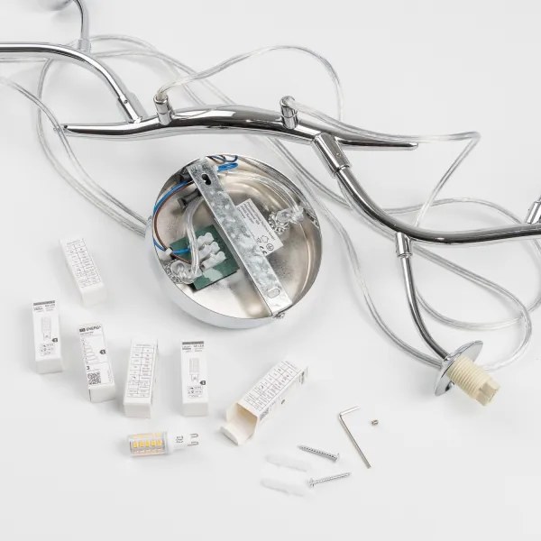 Brilagi - LED csillár kábelen MISTEL 6xG9/3W/230V fekete króm/füstszínű