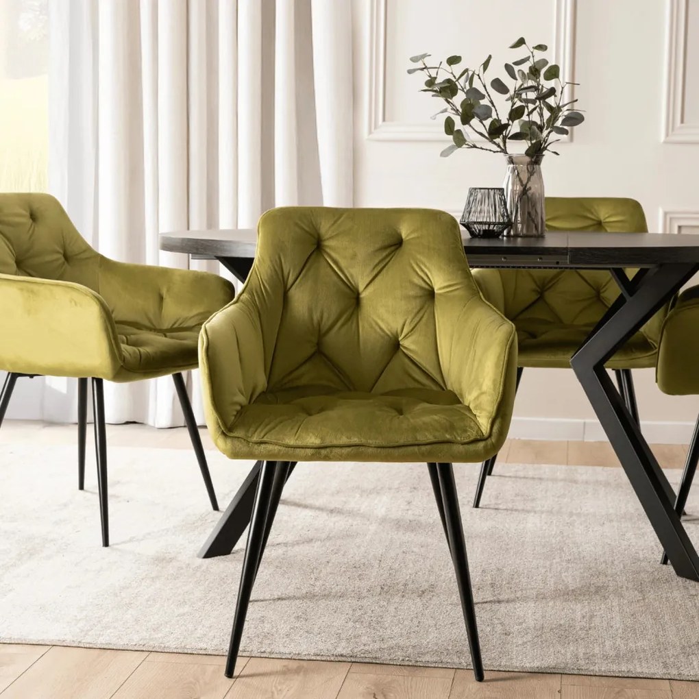 Pisztácia Színű Bársony Étkezőszék. MODESTO