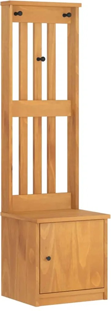 vidaXL SANDNES tömör fenyőfa előszobafa 45x40x159,5 cm