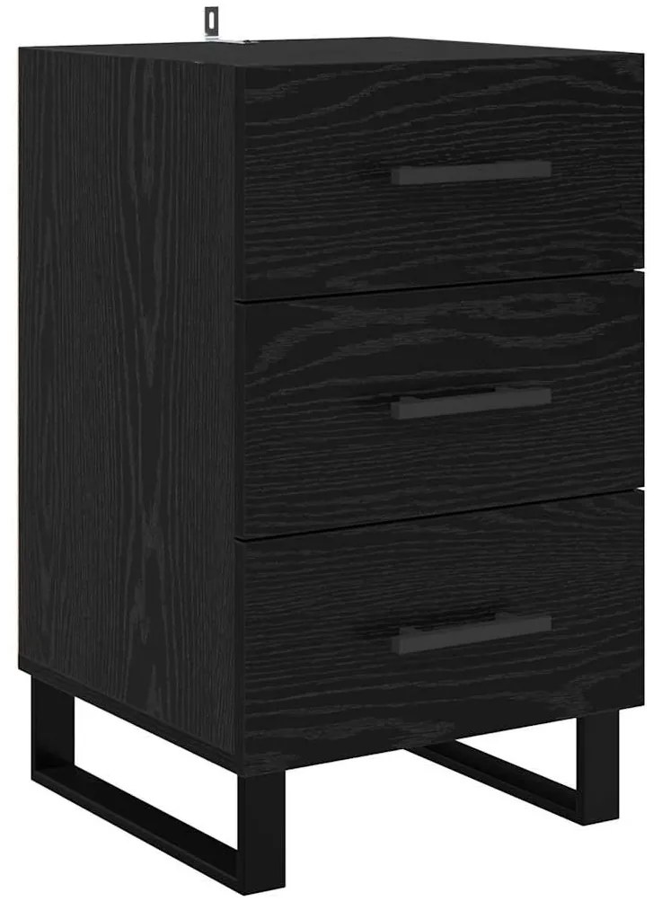 vidaXL Éjjeliszekrény fiókkal Fekete tölgy 40 x 40 x 66 cm Faanyag