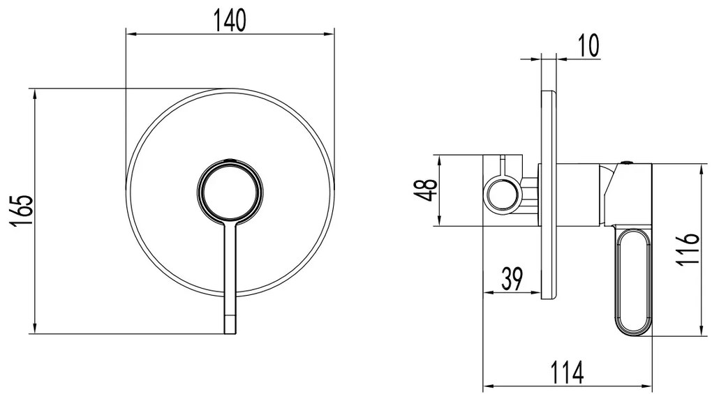 F-Design Zaffiro, rejtett 1 kimenetű kád/zuhanycsaptelep, fekete matt-rózsa arany, FD1-ZFR-7PA-25