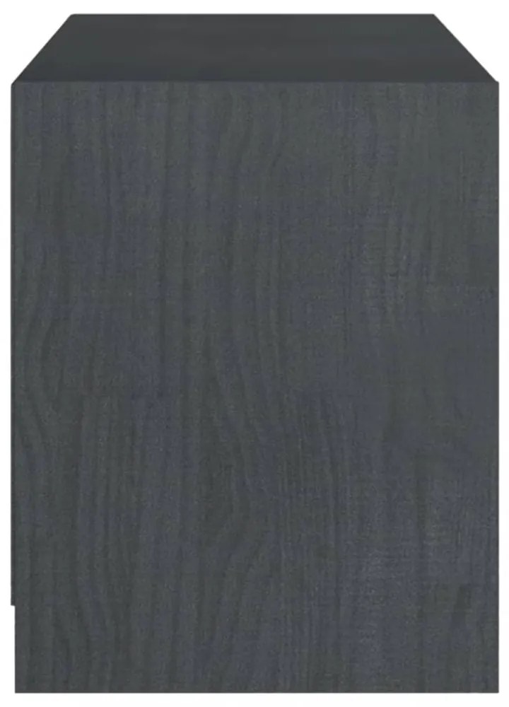 szürke tömör fenyőfa TV-szekrény 104 x 33 x 41 cm