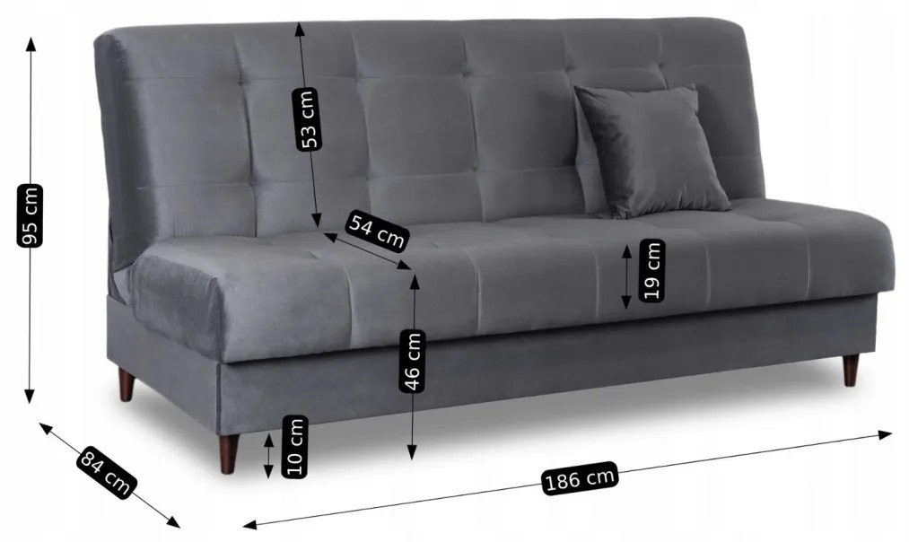 Zestaw 2x Sofa LIMA Szara