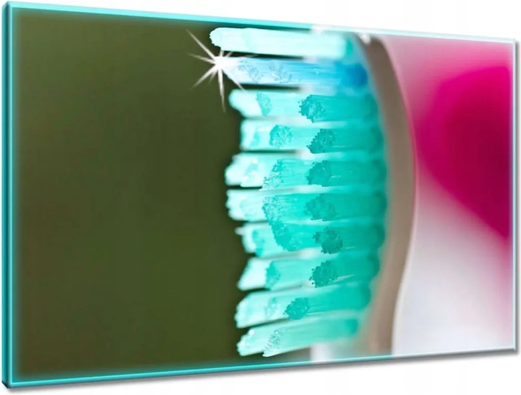 Vászonkép 90x60 Türkizkék fogkefe