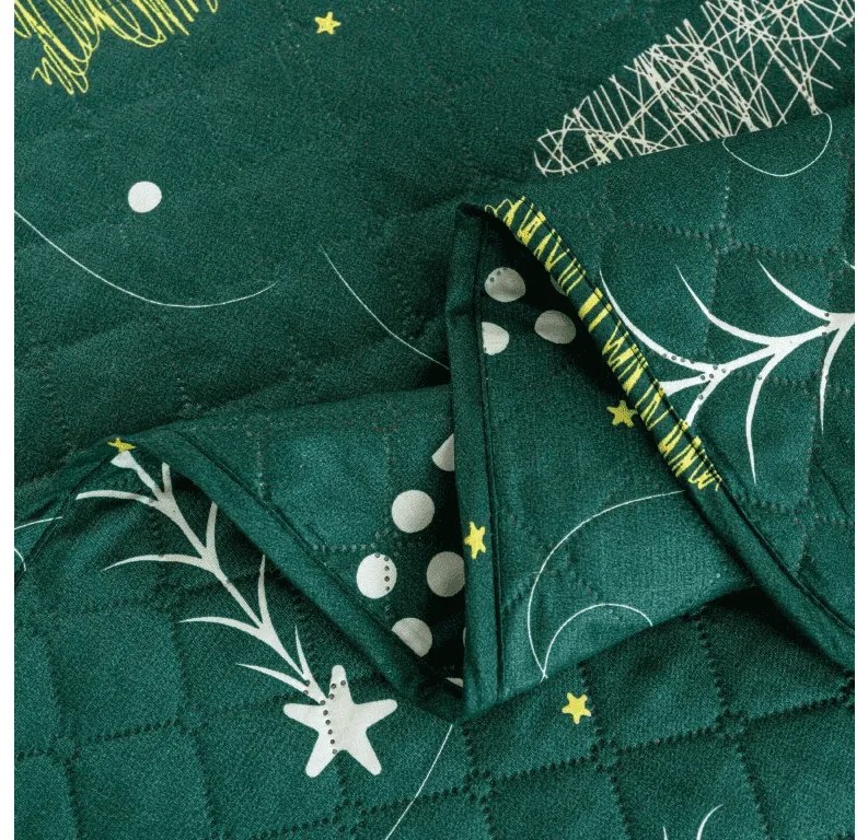 Ágytakaró CHRISTMAS DRIFT zöld Méret: 170 x 210 cm
