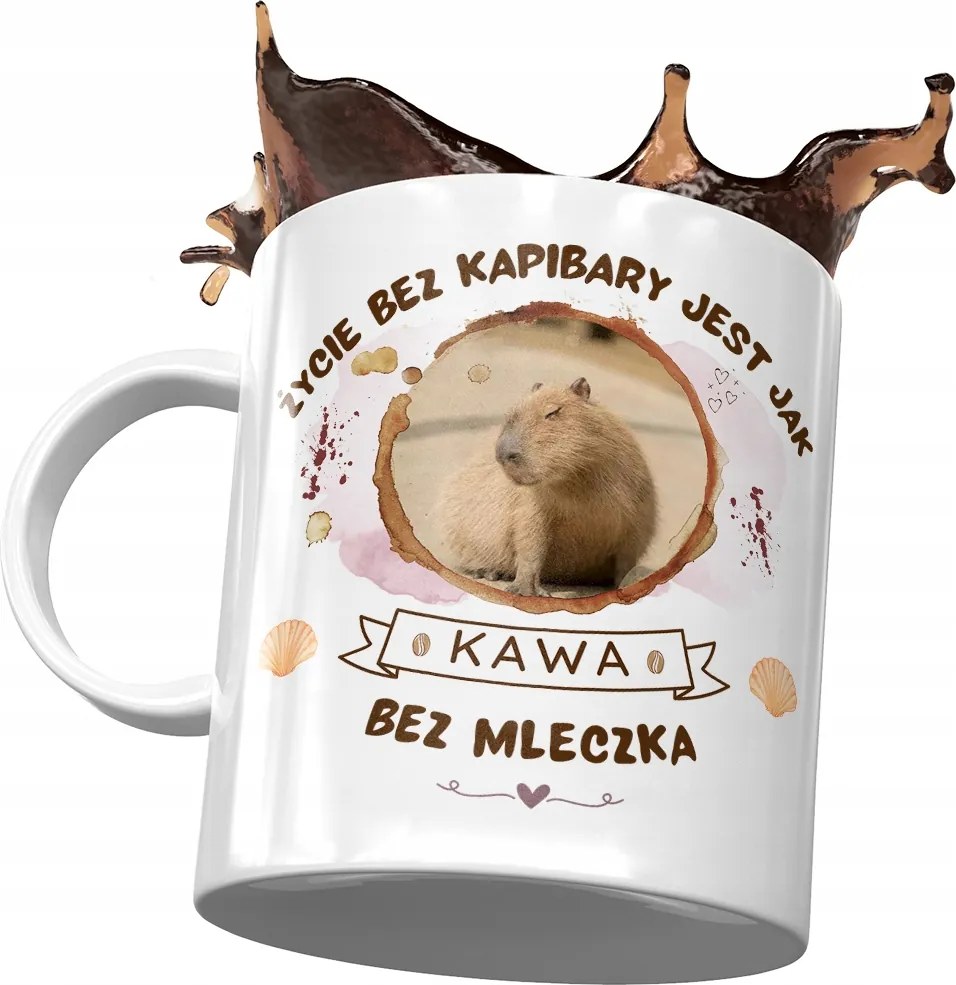 Kapibara bögre Születésnapra Névnapra Ajándék Nyomtatott Fotóval