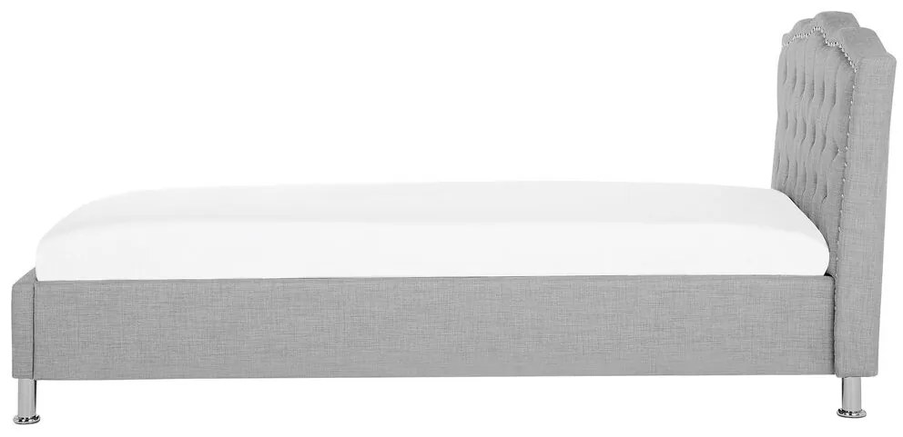 Egyszemélyes ágy 90 cm MATH (ágyráccsal és tárolóhellyel) (szürke). 1007362