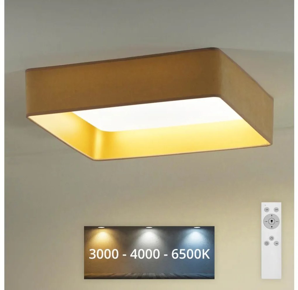 Brilagi Brilagi - LED Dimmelhető lámpa VELVET SQUARE LED/24W/230V + távirányító bézs BG0635