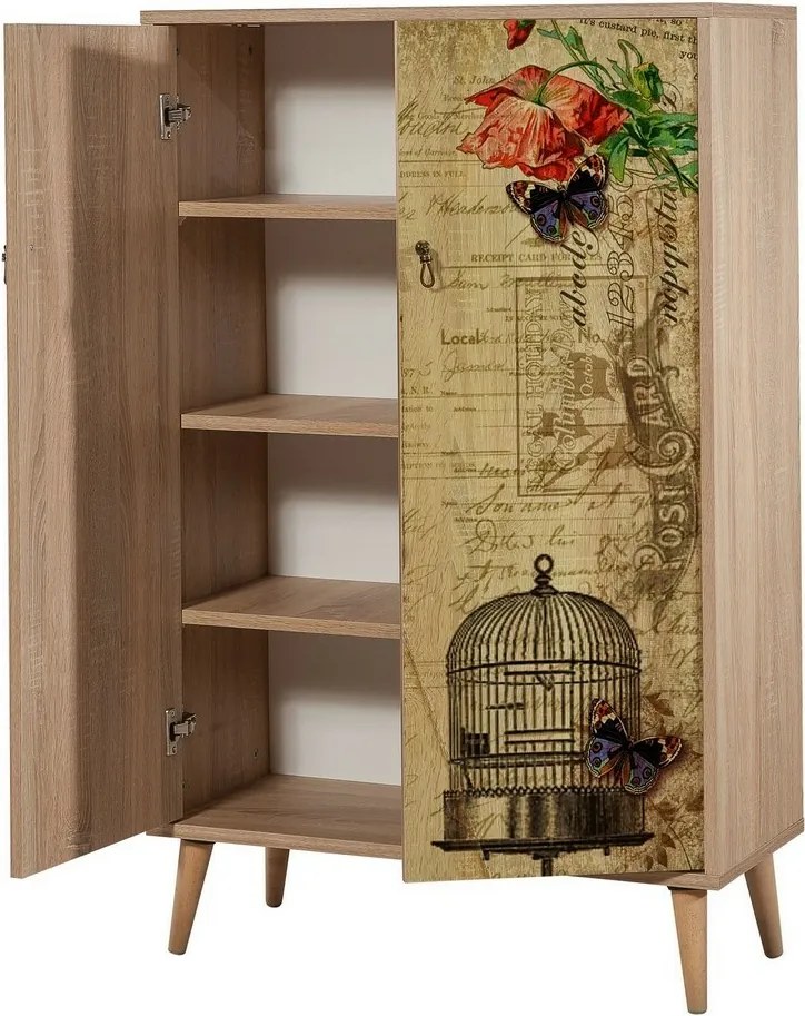 Mega Sonoma Oak Roses szekrény