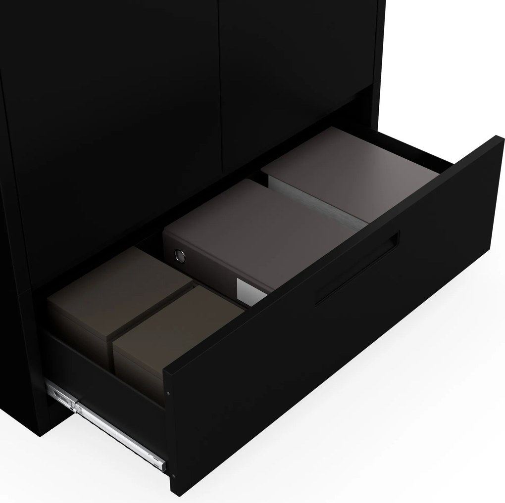 Megan Czarny - szuflada pojedyncza 185 cm