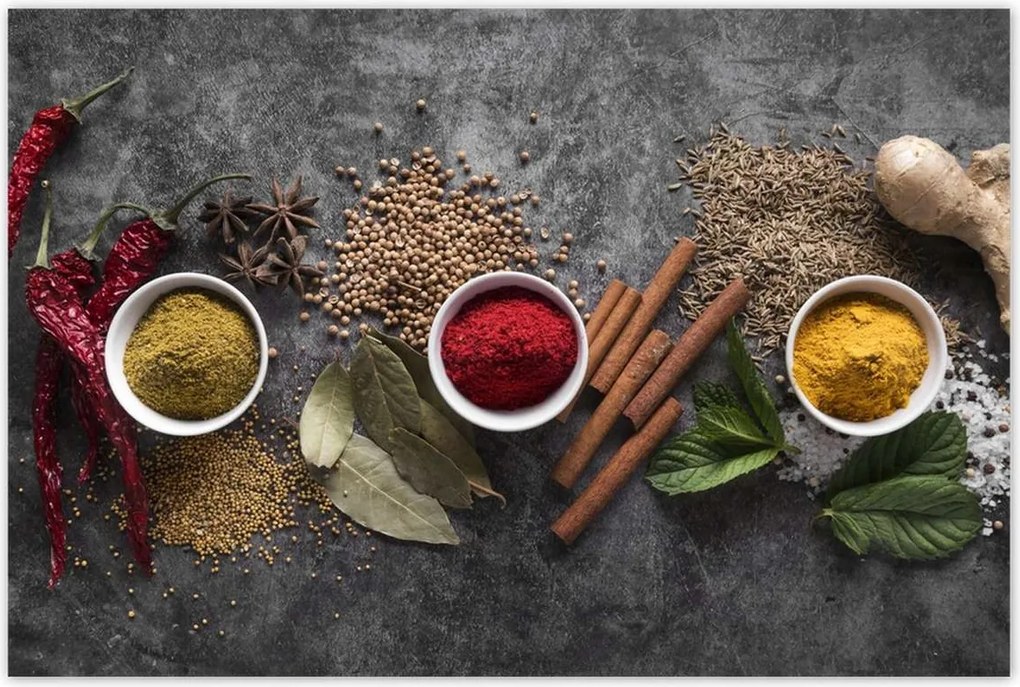 Poszterek 120x80 Fűszer triptichon Hot