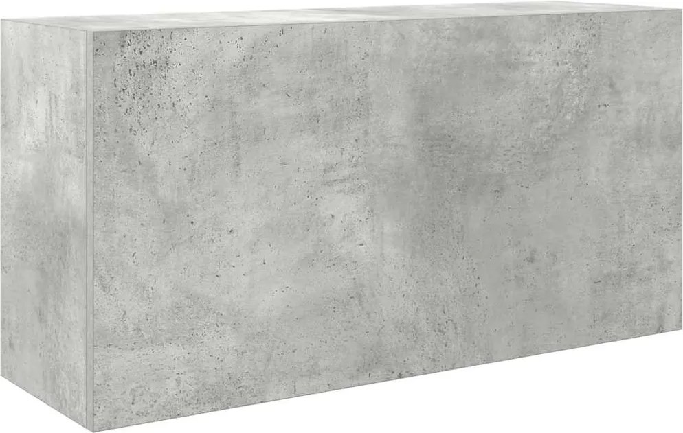 vidaXL betonszürke szerelt fa fali fürdőszobaszekrény 80 x 25 x 40 cm