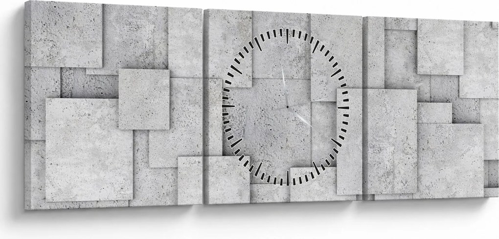 Kép - Betoncsempék absztrakciója (órával) (90x30 cm)