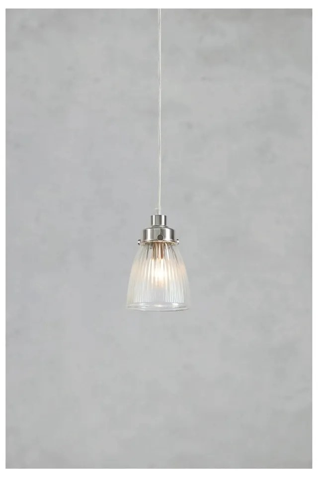 Ezüstszínű függőlámpa üveg búrával ø 11 cm Bellis – Markslöjd