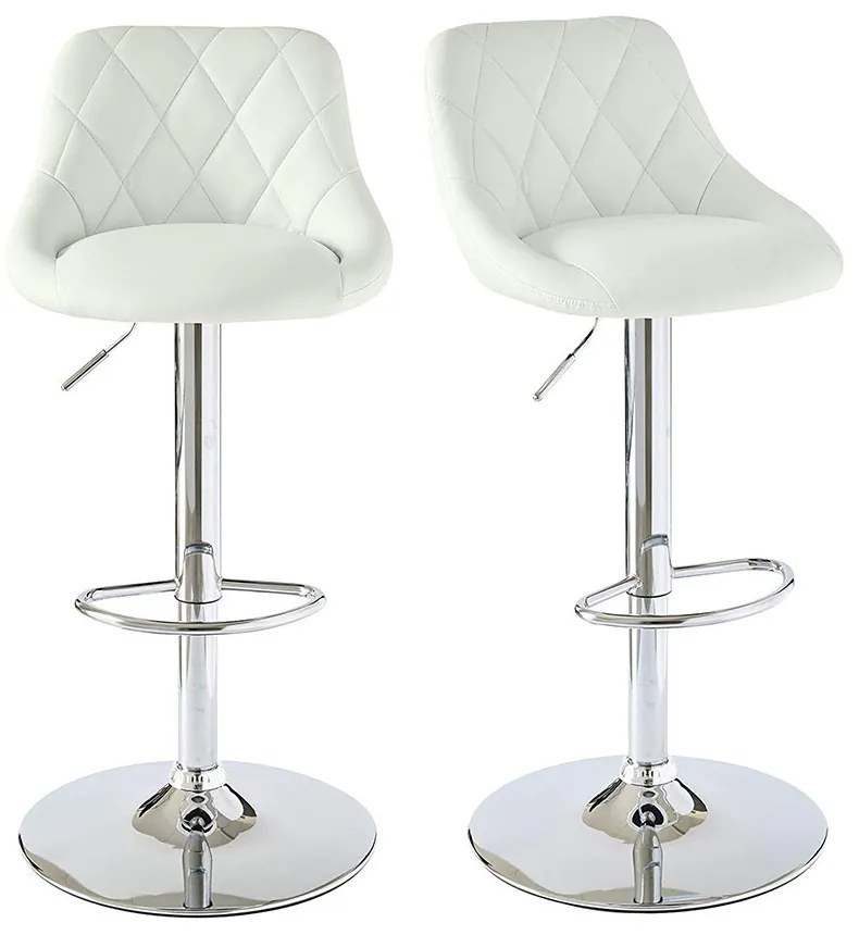 2 db háttámlás bárszék, 2 színben-fehér