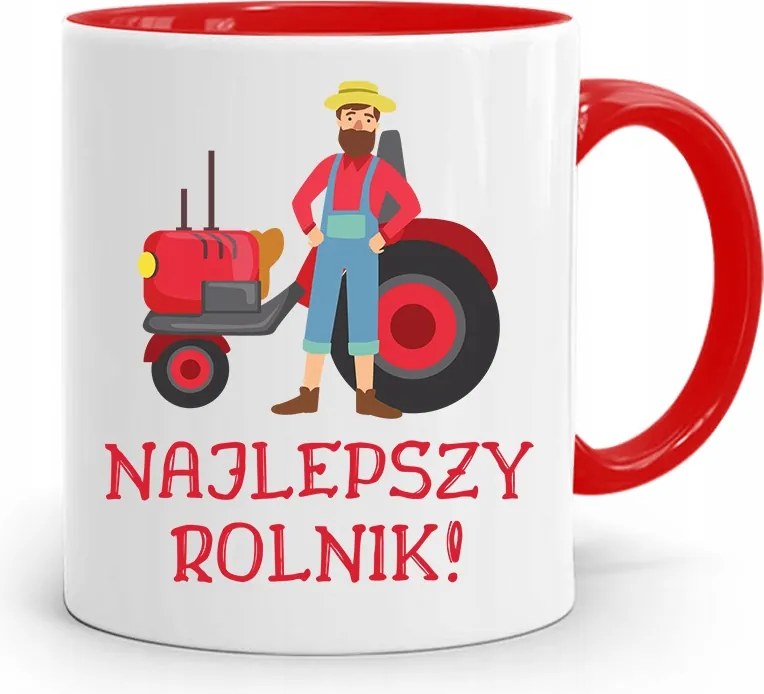 Gazdálkodóknak Piros Bögre A Legjobb Gazdálkodó fényképes nyomtatással