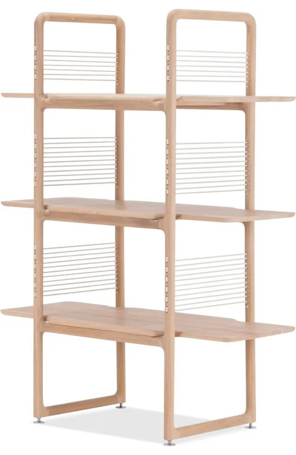 Muse könyvespolc tömör tölgyfából, magasság 140 cm - Gazzda