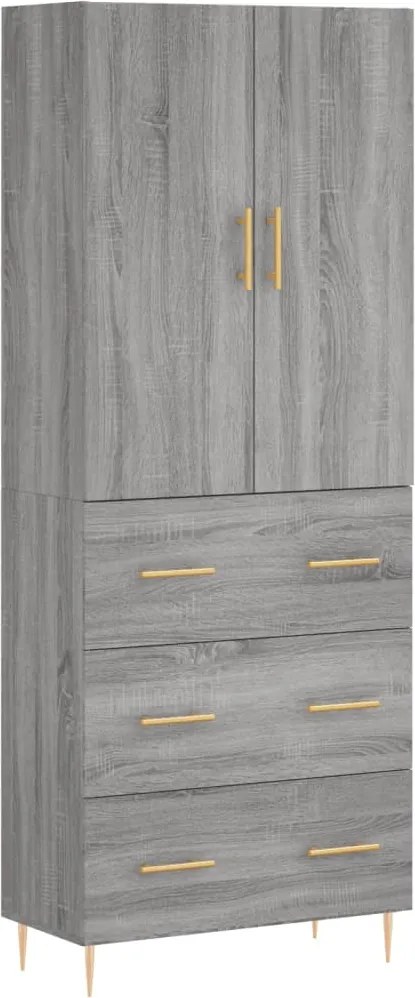 vidaXL szürke sonoma szerelt fa magasszekrény 69,5 x 34 x 180 cm