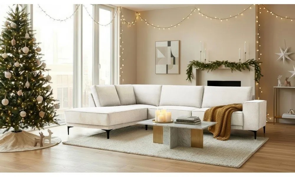 Krémszínű sarokkanapé (bal oldali) Copenhagen – Scandic