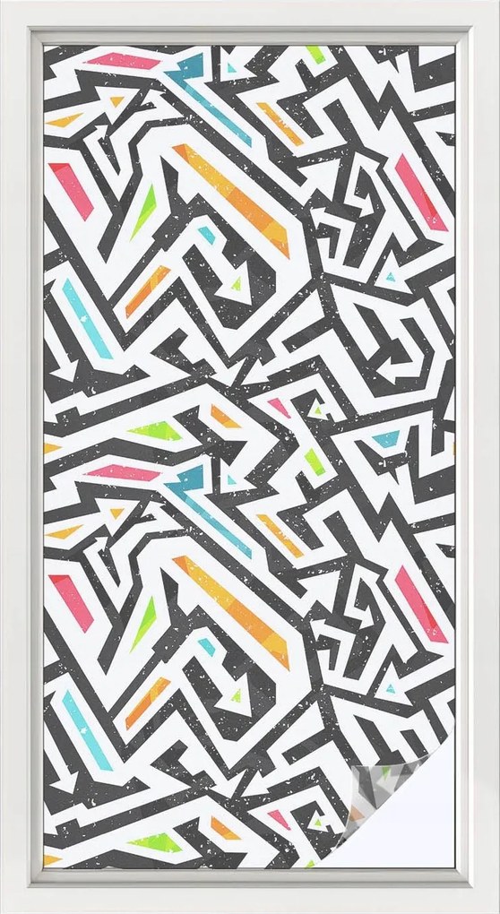 Ablaküveg fólia Adatvédelem Absztrakt geometria 50x100 cm