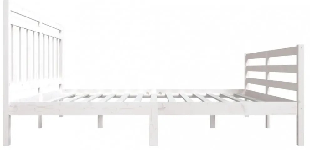 vidaXL fehér tömör fa ágykeret 160 x 200 cm
