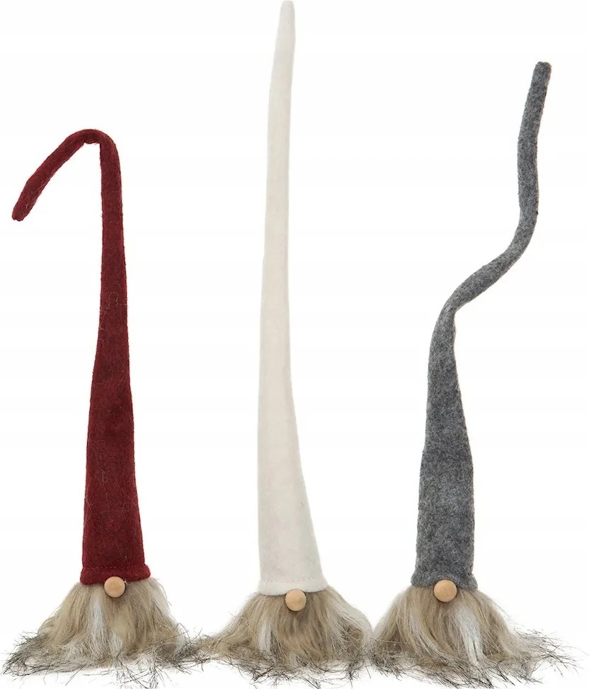 Karácsonyi Figura Manó Karácsonyi Kis 3 db Mikulás Piros